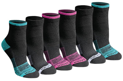 Eddie Bauer Dura Dri Moisture Control 6-pair Quarter Socks Calcetines Mujer