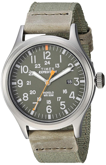 Timex Expedition Scout Reloj Análogico para Hombre, 40 mm - Verde - Verde - Titanio