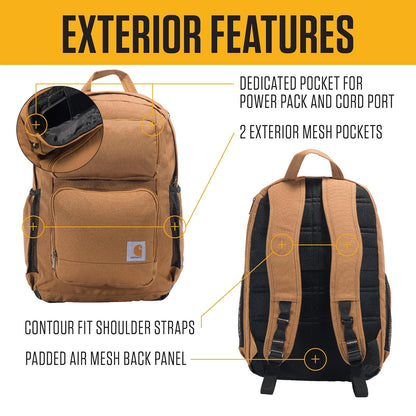 Carhartt 28l Dual-compartment Backpack, Durable Pack With Laptop Sleeve and Duravax Abrasion Resistant Base Mochila 28L Unisex adulto