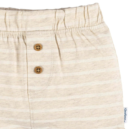 Gerber Paquete de 3 Pantalones Cortos de Punto Pantalones Cortos de vestirbebés Unisex