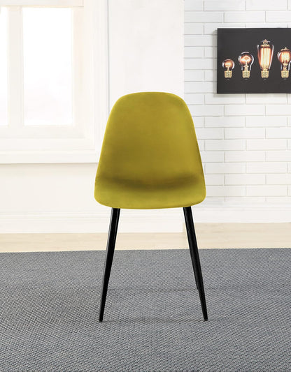 Alterego - Silla Paxton, Tela Terciopelo, Color Mostaza y Negro