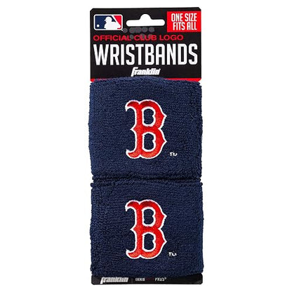 Franklin Sports MLB Team Licensed Baseball Wristbands - MLB Team Logo Sweat Wristbands - Great for Costumes + Uniforms - Pair