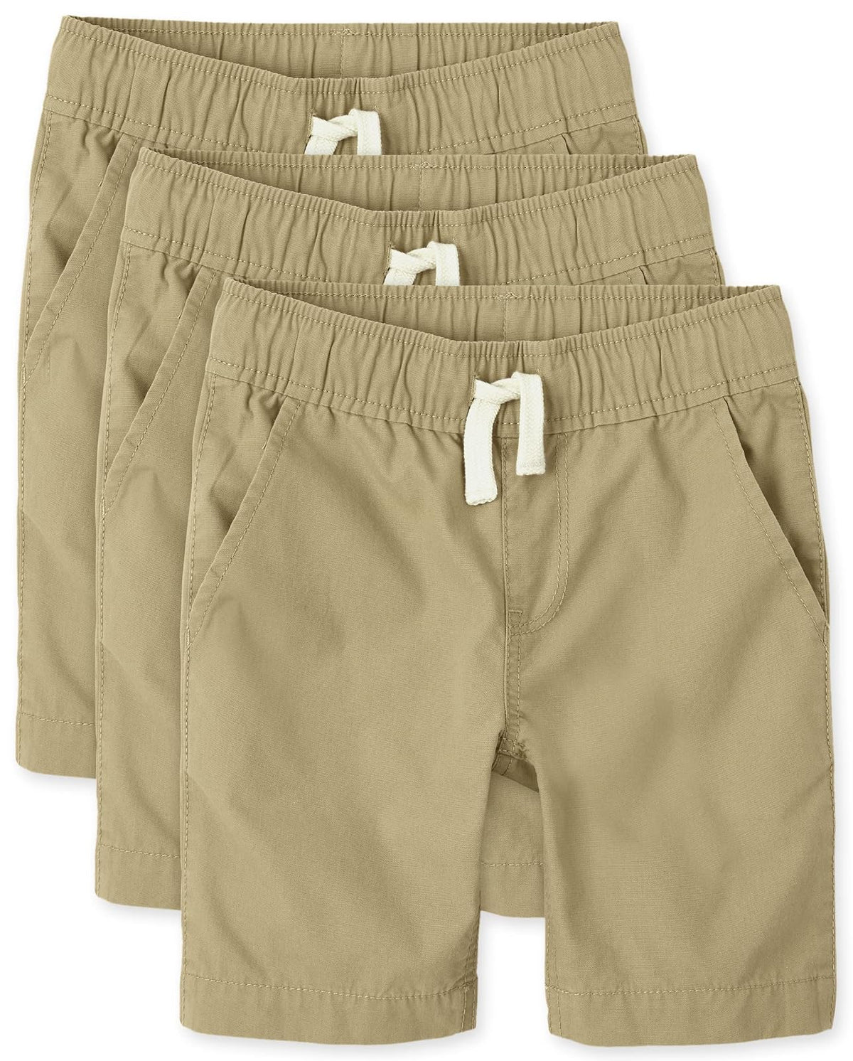 The Children's Place Pantalones Cortos para Hombre de Uniforme sin Tirar, Paquete de 3 Pantalones Cortos para Niños