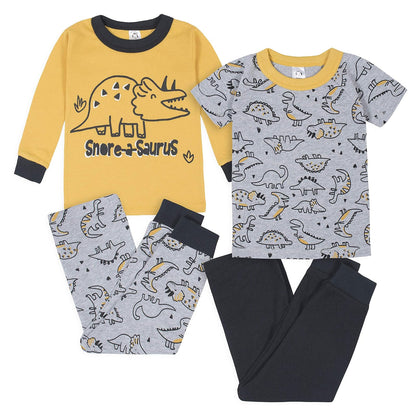 Gerber Conjunto de Pijama de 4 Piezas para Bebé - 4 Años - Dino Gris