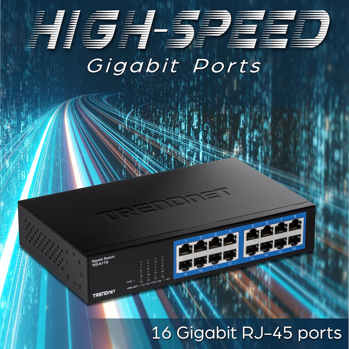 TRENDnet Switch Gigabit de Escritorio de 16 Puertos