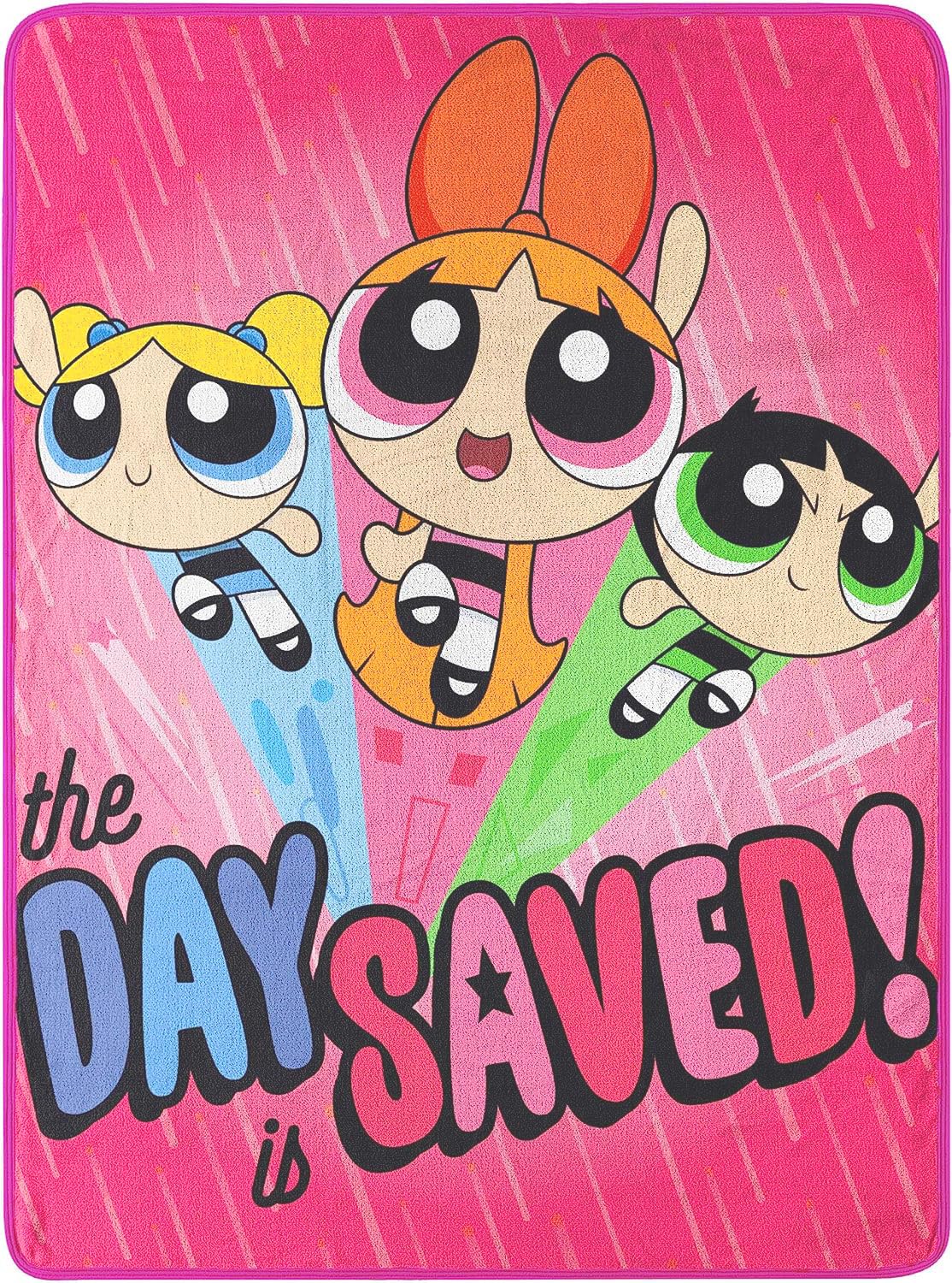 Cartoon Network Powerpuff Girls, Día Salvado Micro Manta (Tejido Raschel, por la Compañía de Northwest, 116,8 cm by 152,4 cm