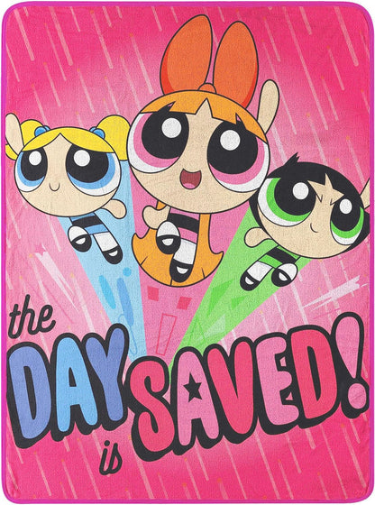 Cartoon Network Powerpuff Girls, Día Salvado Micro Manta (Tejido Raschel, por la Compañía de Northwest, 116,8 cm by 152,4 cm