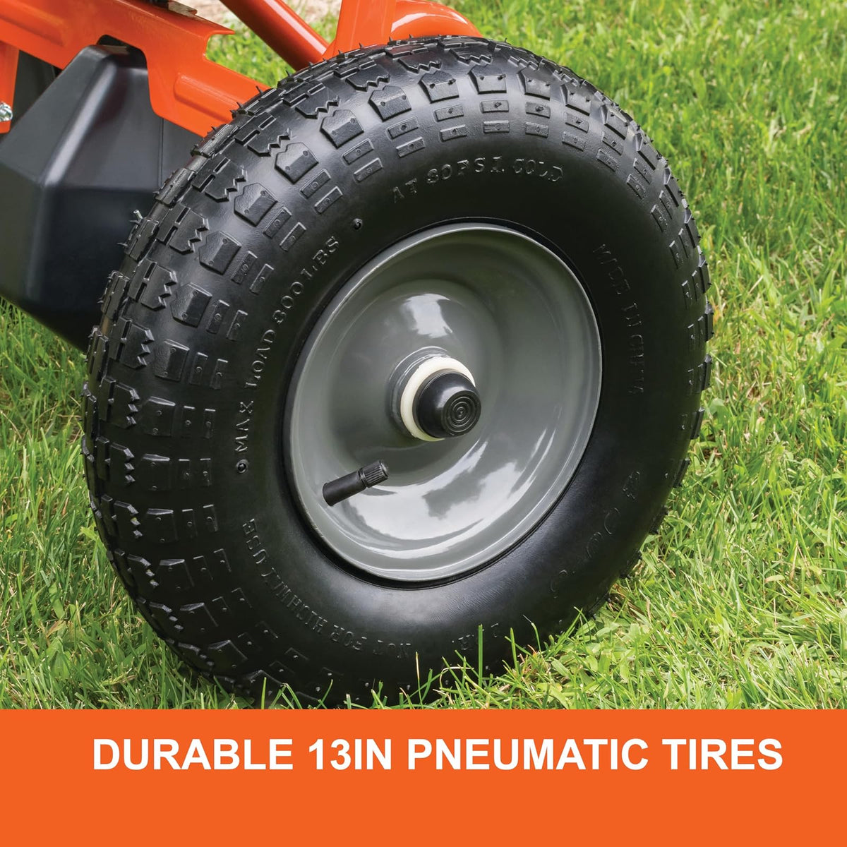 Agri-Fab 45-0614 122 Libras. Esparcidor de transmisión Push Lawn & Garden para Semillas, Fertilizantes, Sal, derretimiento de Hielo; Caminar detrás con Palanca de Control de Flujo fácil de Usar