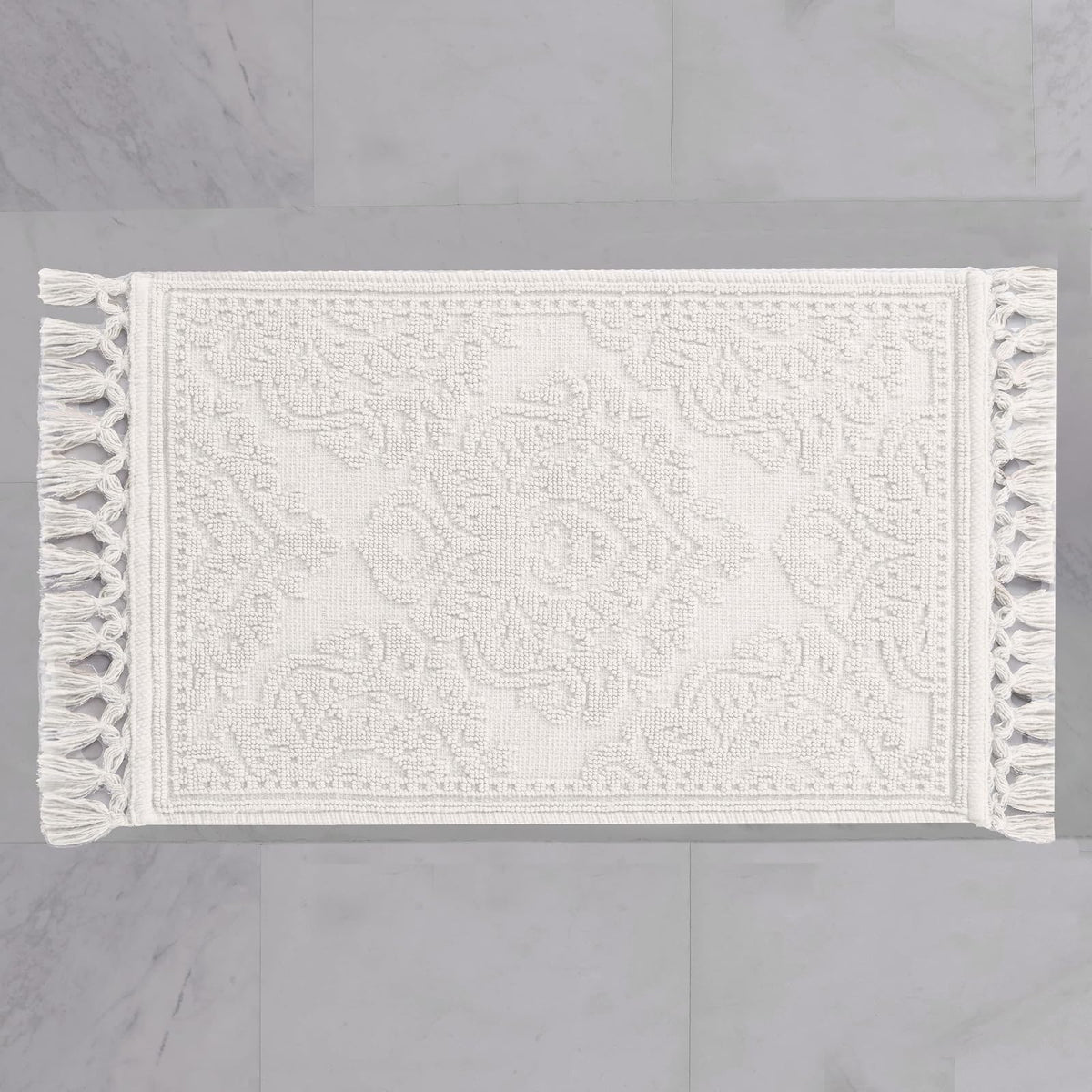 Jean Pierre Stalwart Tapete de Espuma losetas, Acolchado de Espuma EVA Entrelazado, Contemporáneo, Blanco, 21x34 in., 1, 1