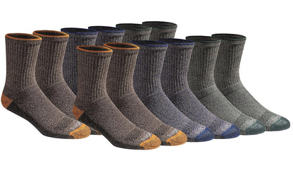 Dickies Calcetines Deportivos para Hombre, Talón y Puntera Reforzados - G - Longitud cómoda con punta (12 pares)