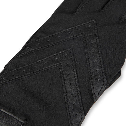 ISOTONER Guantes cortos de licra con tiras de piel en la palma guantes para clima frío para Mujer
