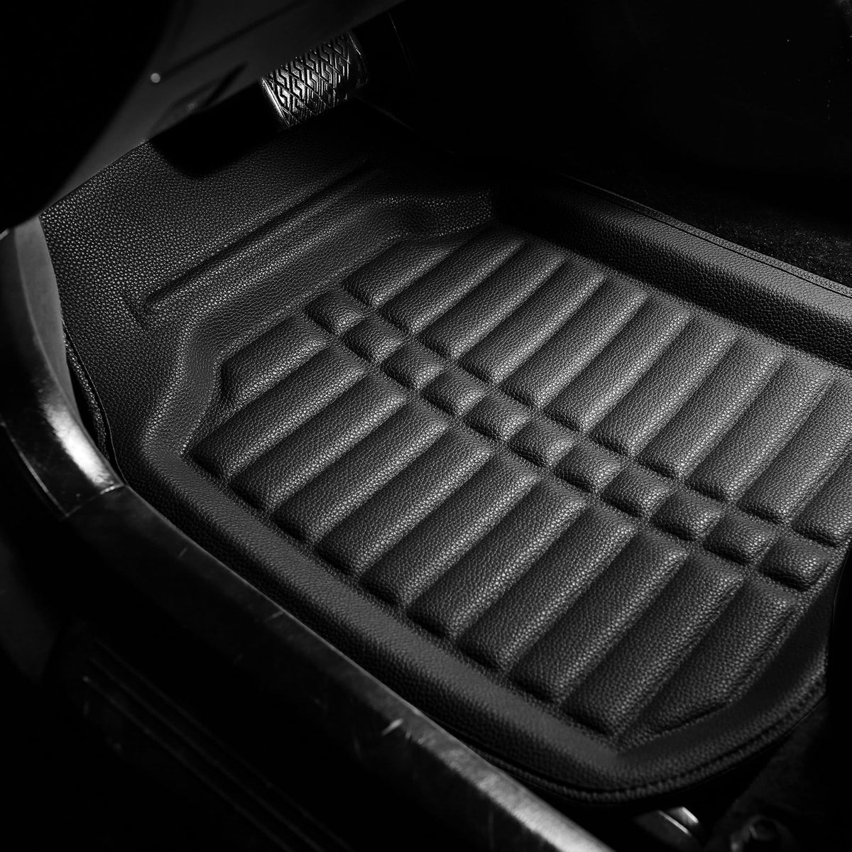 FH Group - Tapetes de Cuero sintético para Automóvil, Resistentes, Rojo/Negro