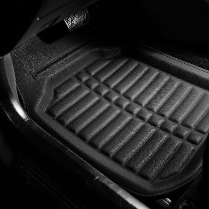 FH Group - Tapetes de Cuero sintético para Automóvil, Resistentes, Rojo/Negro