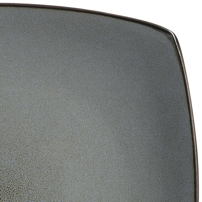 Gibson Elite Soho Lounge - Juego de vajilla cuadrada de gres reactivo, servicio para 4 (16 piezas), Eclipse