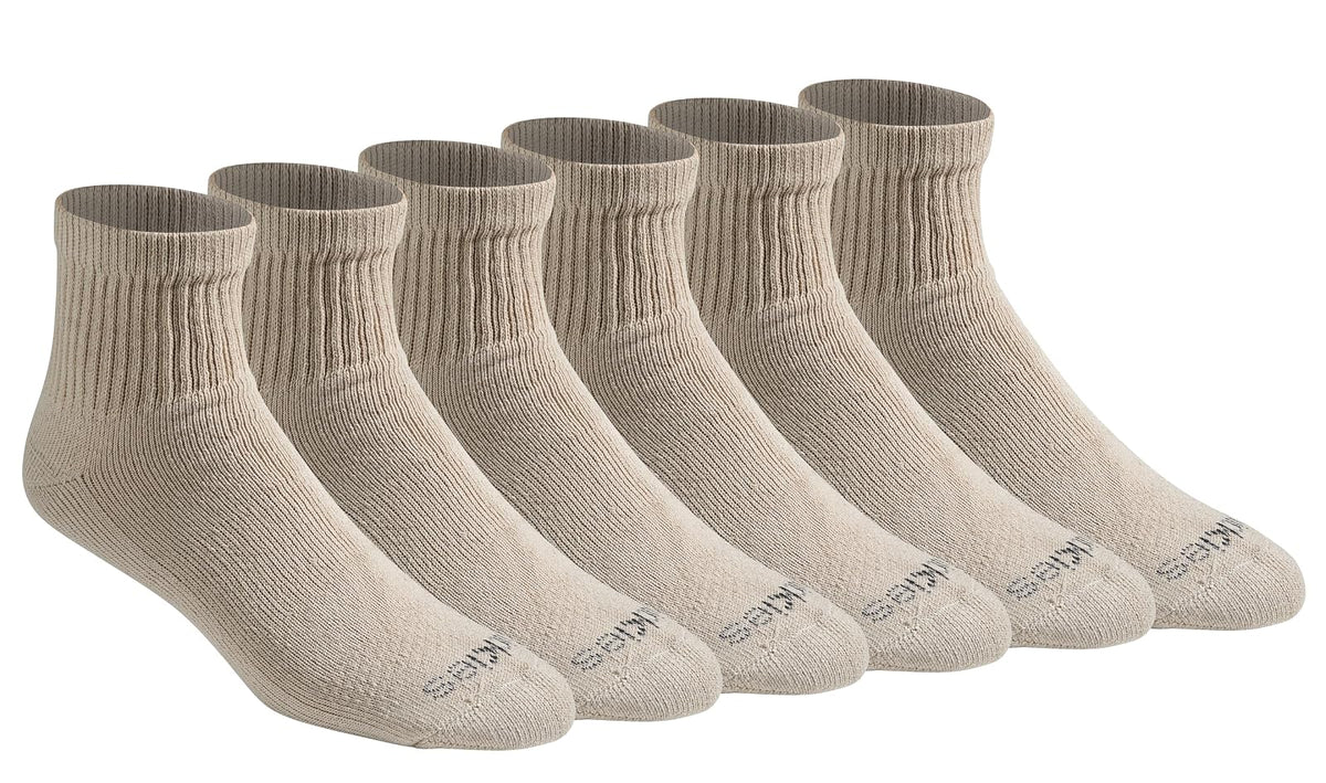 Dickies Calcetines Dri-Tech Control de Humedad para Hombre - M - Caqui Sólido (6 Pares)