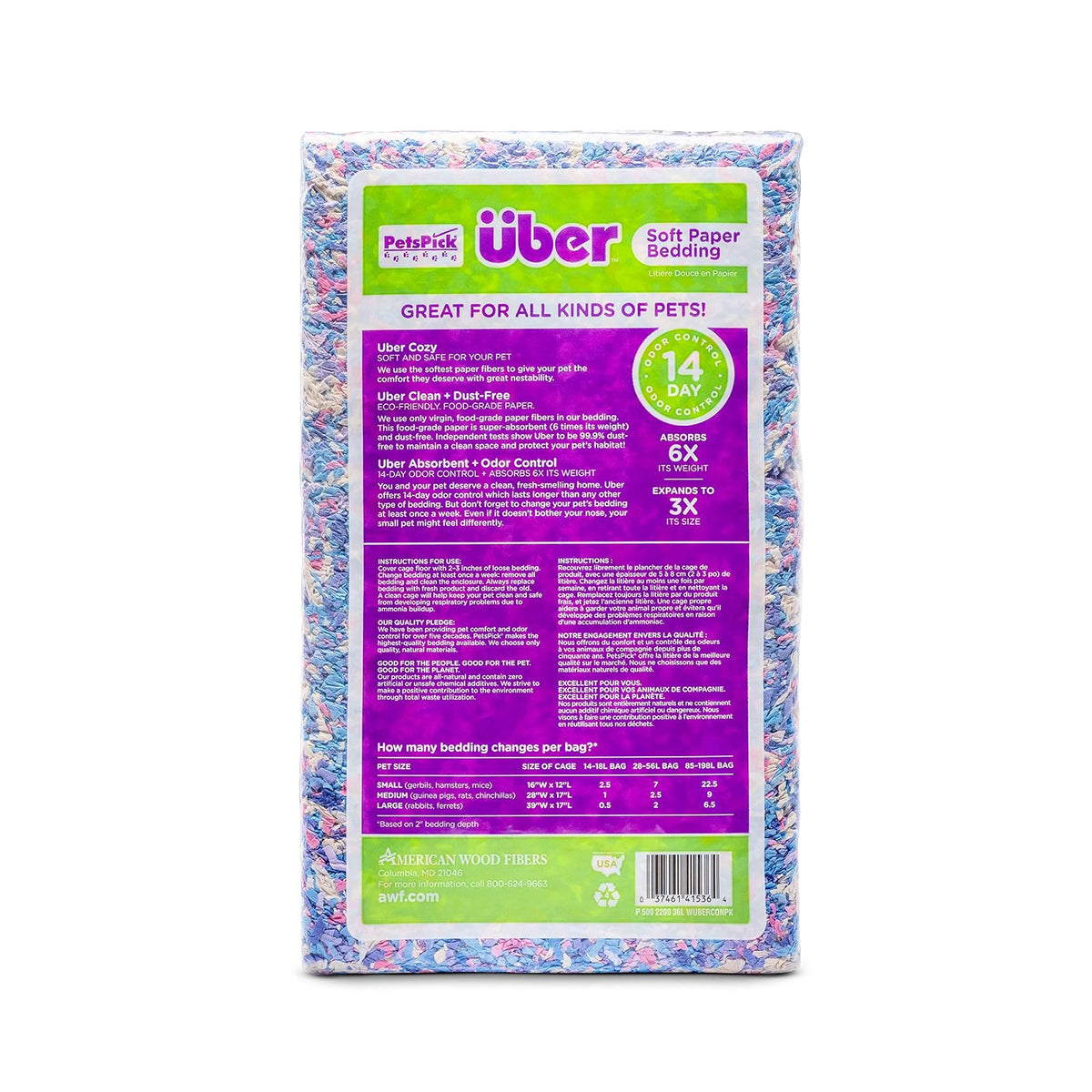 PETSPICK Uber - Ropa de Cama para Mascotas de Papel Suave para Animales pequeños, Confeti, 36L