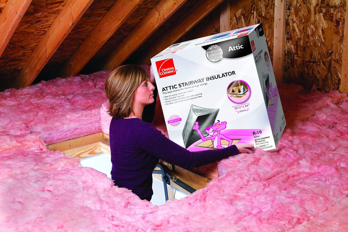 Owens-Corning 541799 R-10 ático Stairway aislante, para aberturas de hasta 24,5 por 137.2 cm