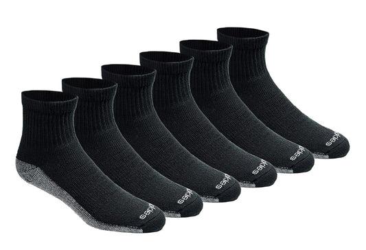 Dickies Calcetines Dri-Tech Control de Humedad para Hombre - 10-13 Sock - 6-12 Shoe - Negro (6 pares)