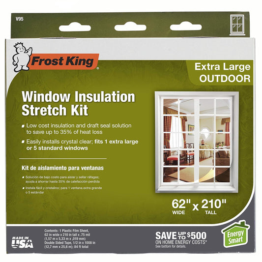 Frost King V96H Kit para ventana elástica, 62-Inch by 210-Inch, Transparente