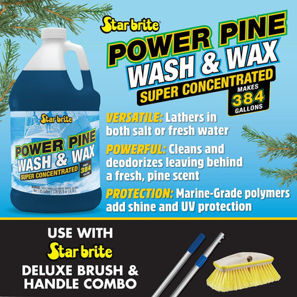STAR BRITE Power Pine Concentrado de Lavado y Cera, Biodegradable