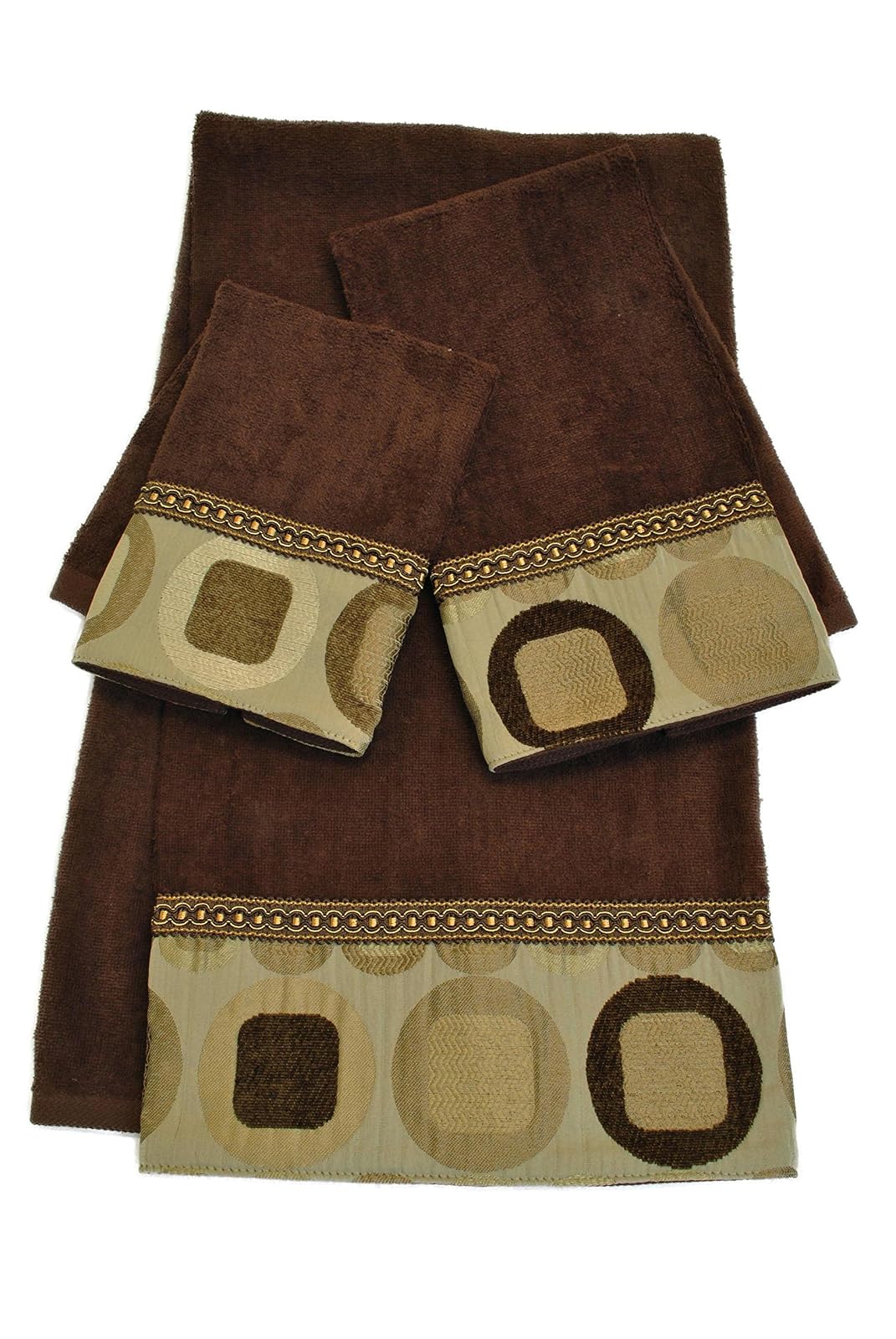Jerez Kline 3 Piezas Metro Decorativo Juego de Toallas, Taupe
