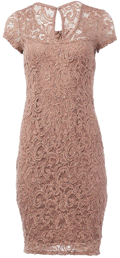 Marina Vestido de cóctel de Encaje con Lentejuelas Vestido de Coctel para Mujer