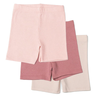 Gerber Paquete de 3 Pantalones Cortos de Bicicleta sin Cierre para niños pequeños Pantalones Cortos informalesBebé-Niñas