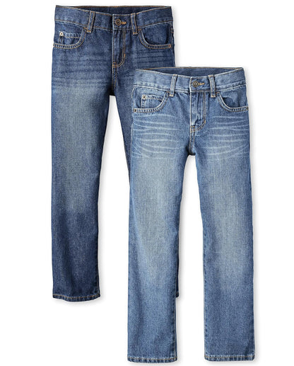 The Children's Place Jeans básicos de Pierna Recta Jeans para Niños