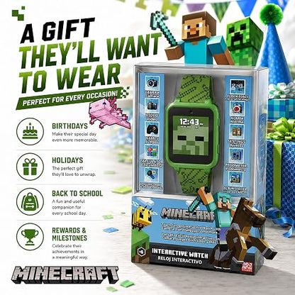 Minecraft Reloj inteligente interactivo con pantalla táctil (Modelo: MIN4045AZ)
