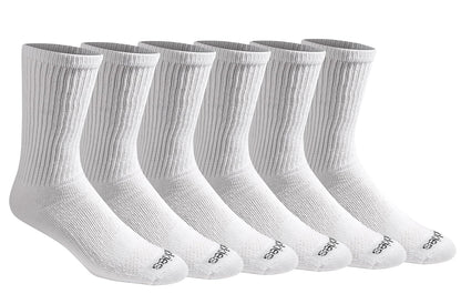 Dickies Calcetines Deportivos para Hombre, Talón y Puntera Reforzados - XL - Blanco Sólido (6 Pares)