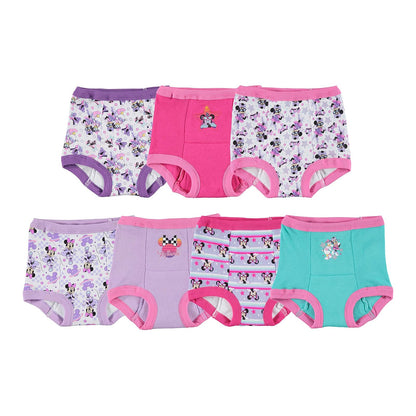 Disney Minnie Mouse Pantalones de Entrenamiento para Niña - Paquete de 7 - Paquete de 7 Pantalones de Entrenamiento - 18 Meses