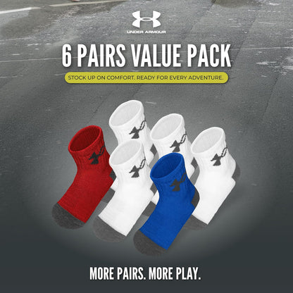 Under Armour Paquete múltiple de calcetines estampados para niños