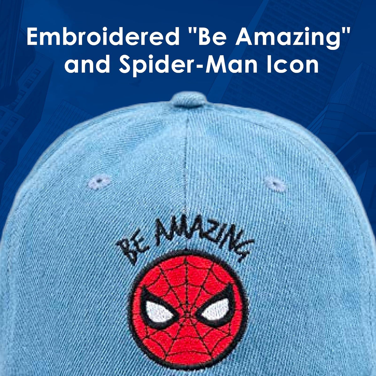 Marvel Spider-Man - Gorro de algodón Ajustable para papá, Gorra de béisbol con ala Curvada