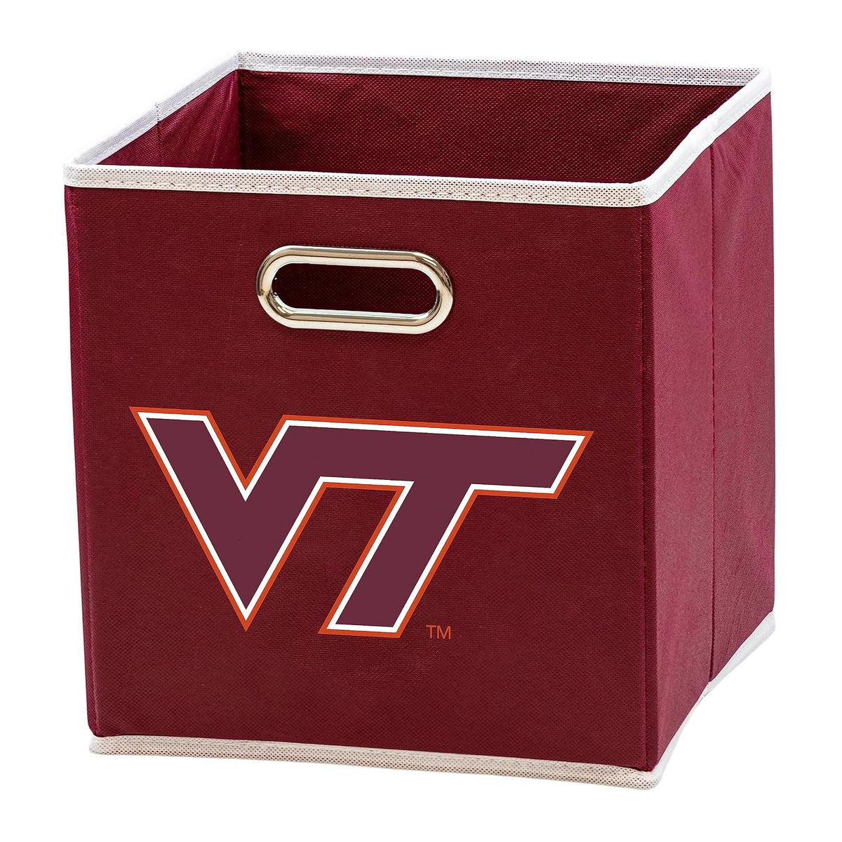 Franklin Sports NCAA College Team - Cubos de Almacenamiento de Tela Hechos para Adaptarse a organizadores de contenedores de Almacenamiento (11 x 10.5 x 10.5) - Virginia Tech