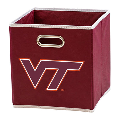 Franklin Sports NCAA College Team - Cubos de Almacenamiento de Tela Hechos para Adaptarse a organizadores de contenedores de Almacenamiento (11 x 10.5 x 10.5) - Virginia Tech