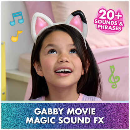 Gabby's Dollhouse: The Movie, Meow-Mazing Orejas interactivas, diadema con luces, sonidos y 3 modos de juego, juguetes para niños para niñas y niños a partir de 3 años