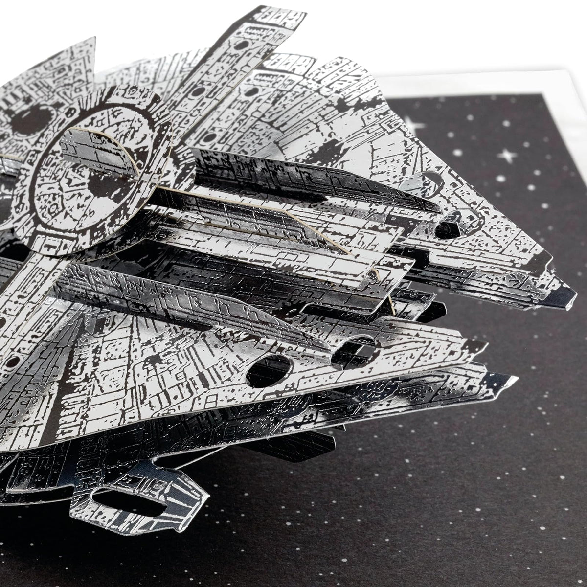 Hallmark Signature Paper Wonder Star Wars - Tarjeta emergente para el día del padre o cumpleaños (Millennium Falcon)