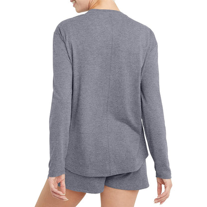 Hanes Hanes Originals Treiblend - Playera Relajada de Manga Larga para Mujer Camisa para Mujer