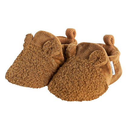 Gerber Botines suaves antideslizantes con forro polar con orejas Pantuflas para Unisex bebé - 0-3 Months Infant - Orejas marrones