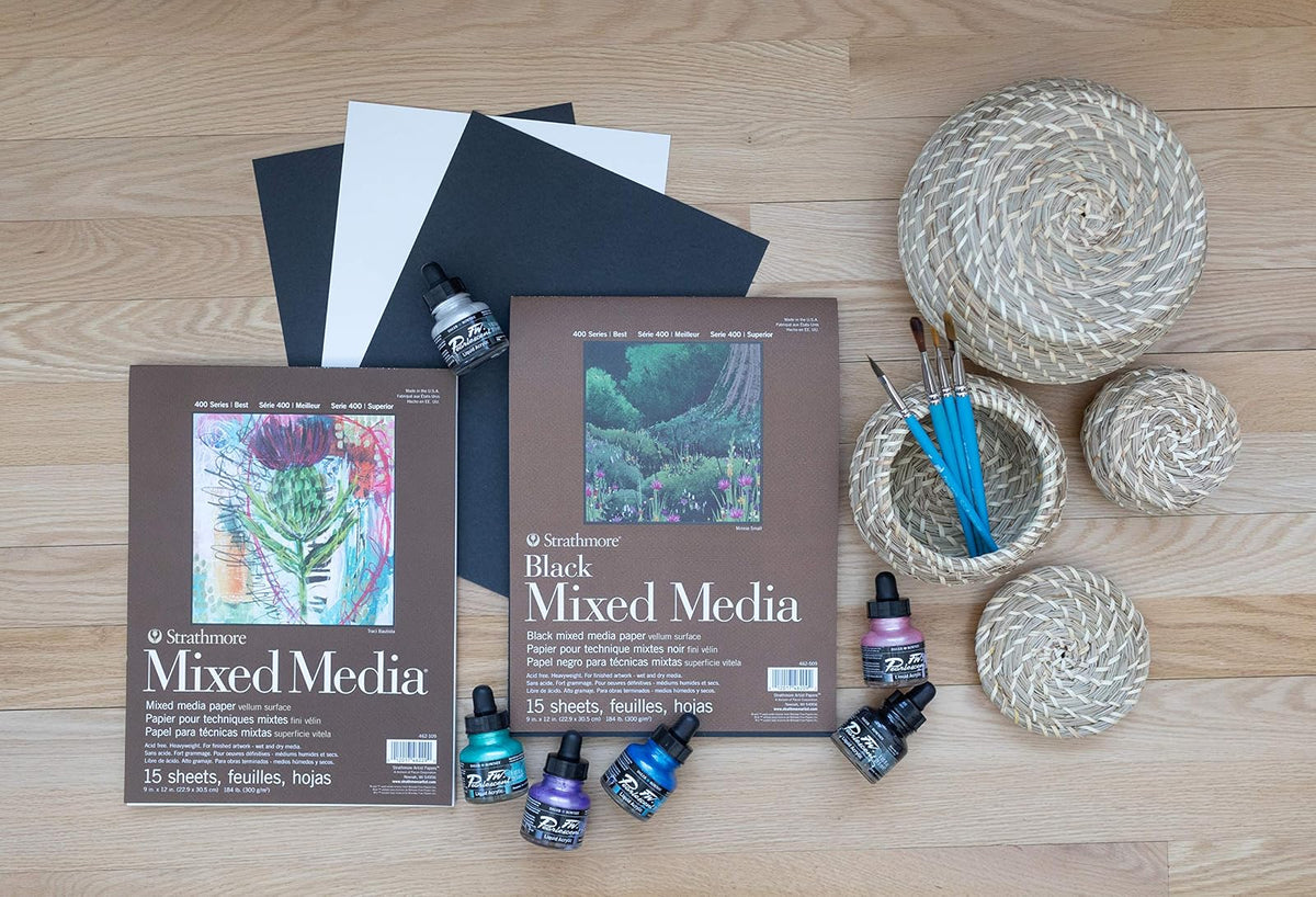 Strathmore Mixed Media 62462109 - Bloc de papel de vitela de 9 x 12 pulgadas, 15 hojas