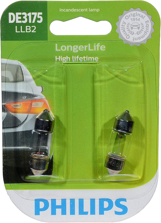Philips Automotive Lighting LongerLife Bombilla Miniatura DE3175 Paquete de 2 DE3175LLB2 Blanco