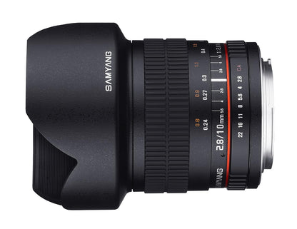 Samyang 10mm F2.8 ED AS NCS CS Ultra Wide Angle Lens for Samsung NX Mount Digital Cameras (SY10M-NX)