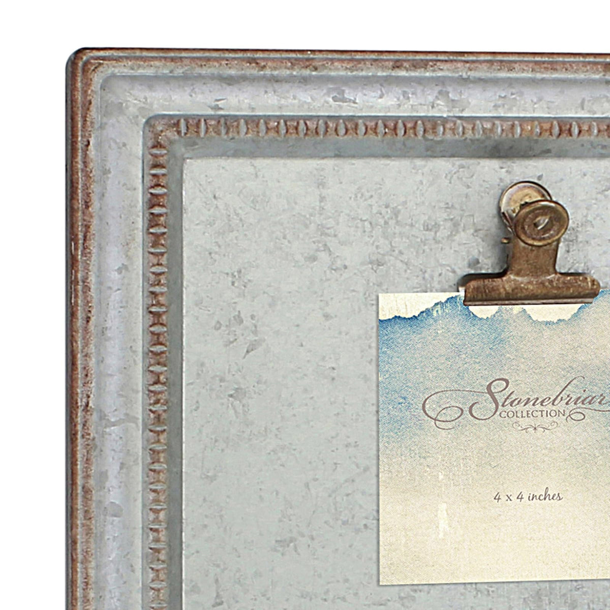 Stonebriar - Decoración de pared de metal galvanizado con cesta, 15.2 x 13.2 pulgadas, color gris