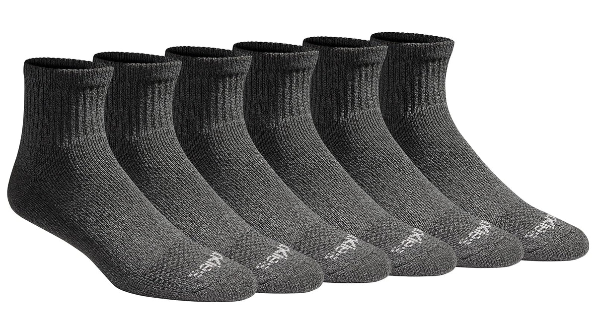 Dickies Calcetines Dri-Tech Control de Humedad para Hombre - XL - Gris jaspeado (6 pares)