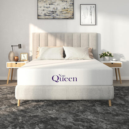 NapQueen Colchón de 8 Pulgadas, tamaño matrimonial, colchón de Espuma viscoelástica de carbón de bambú, Cama en una Caja