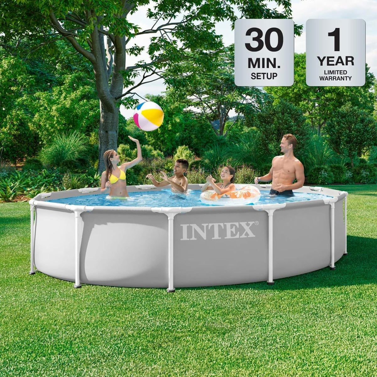 Intex 26700EP 10 pies x 30 Pulgadas Alberca sobre el Suelo Premium con armazón Prisma (Bomba no incluida)