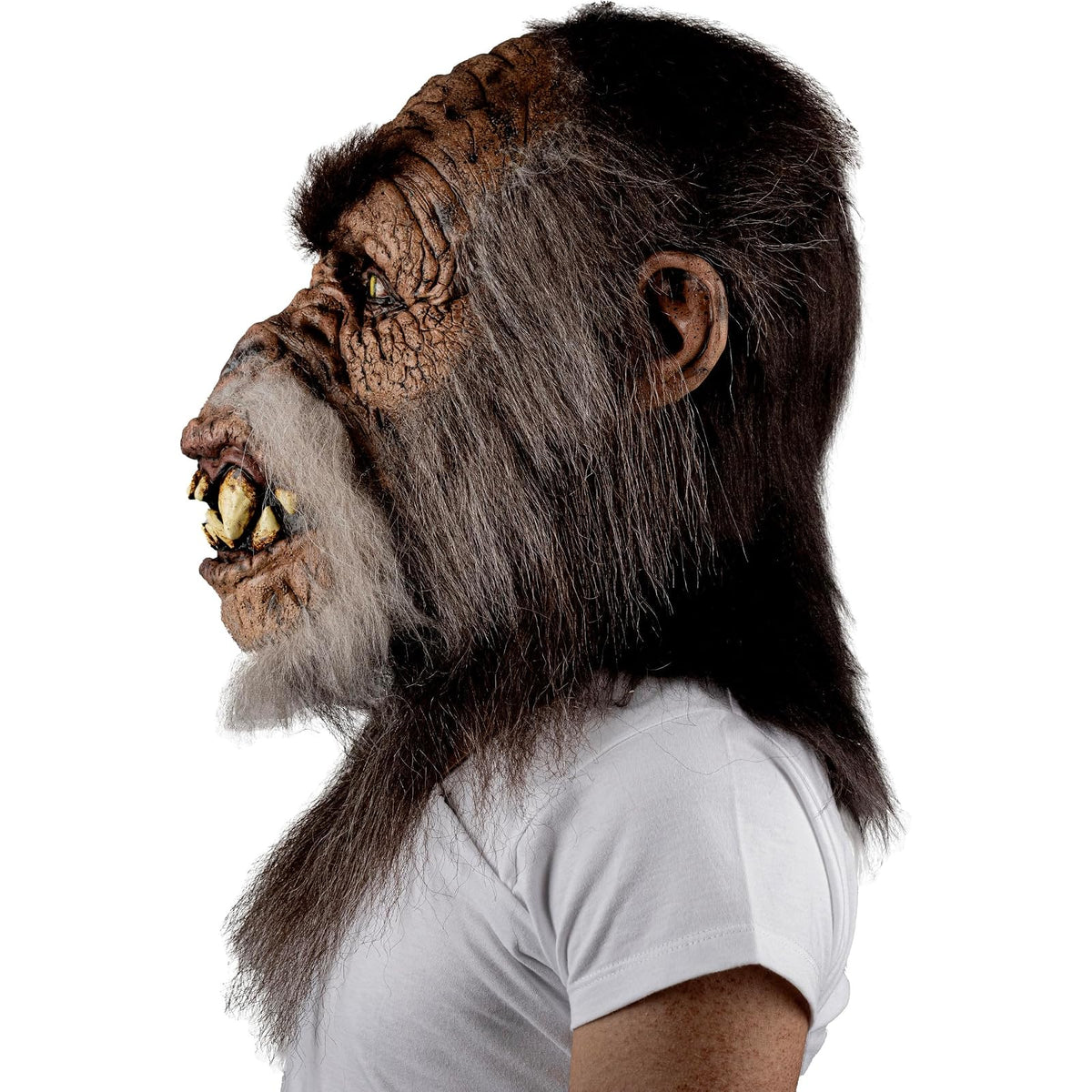 Ghoulish Productions Máscara De Látex Sasquatch, Accesorio Látex Cosplay Monstruos Leyendas, Disfraz Aterrador para Halloween y Fiestas Temáticas, Cosplay Monstruos del Bosque, Diseño Artesanal