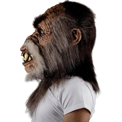 Ghoulish Productions Máscara De Látex Sasquatch, Accesorio Látex Cosplay Monstruos Leyendas, Disfraz Aterrador para Halloween y Fiestas Temáticas, Cosplay Monstruos del Bosque, Diseño Artesanal