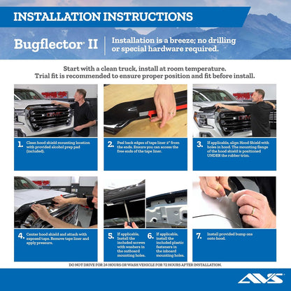 Auto Ventshade [AVS II Hood Shield/Protector | Se Adapta a Grand Caravan 2011-2018, Ciudad y país 2011-2016 | Deflector de Insectos de Alto Perfil, 1 Pieza, Humo Oscuro | 25318