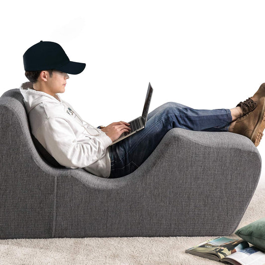 ZINUS Lotus - Tumbona de Gravedad Cero, reclinable de Espuma para Sala de Estar, posicionamiento ergonómico para una Mejor relajación, Almohada incluida, sin Montaje, Gris Oscuro